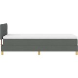 vidaXL Postelja z vzmetnico z vzmetnico Temno siva 90 x 190 cm blago | Shoptok.si