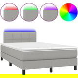 Maison Chic Box spring postelja - Vzmetna postelja z vzmetnico LED sv. siva 120x190 cm blago SL16434, (21902349) | Shoptok.si