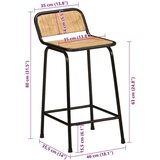 vidaXL Barske stolice 2 kom 46x35,5x80 cm puno drvo grubo mango | shoptok.hr