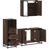 vidaXL 3-dijelni set kupaonskog namještaja boja smeđeg hrasta drveni | shoptok.hr