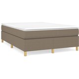  Okvir za krevet s oprugom smeđesivi 140x200 cm od tkanine | Eponuda.com