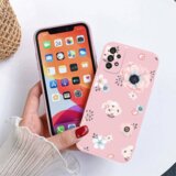  ovitek za Samsung Galaxy A53 - mat roza z rožicami | Shoptok.si