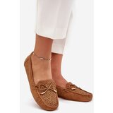 Boto Ladies Moccasins With Perforated Pattern And Lacing Camel Mirisa | shoptok.hr