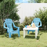 vidaXL Vrtne stolice za djecu 2 kom plave 37x34x44 cm PP izgled drva | shoptok.hr
