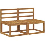  2 Komad Srednja sofa za van Čvrsto drvo akacije Prirodna | shoptok.hr