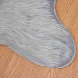vidaXL Lažni Ovčji Tepih Siva 80 x 118 cm Poliester | shoptok.hr