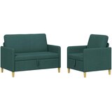  Set sofe s pohranom 2 pcs Tamnozelena Poliester | shoptok.hr