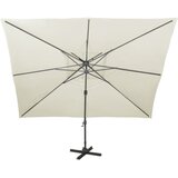  Konzolni vrtni suncobran s dvostrukim vrhom, boja pijeska 400x300 cm | shoptok.hr