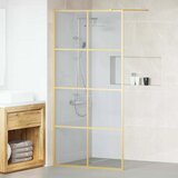  Zid za walk-in tuš Zlatno 100 x 195 cm Staklo otporno na udarce Cijene