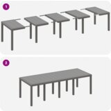 9 9-delna vrtna jedilna sestava s blazinami bela poli ratan, (22089756) | Shoptok.si