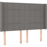  Uzglavlje tamnosivo 147 x 16 x 118/128 cm od tkanine | shoptok.hr