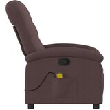  Masažni naslanjač temno rjavo blago, (20922607) | Shoptok.si