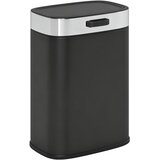 HOMCOM koš za smeti nerjaveče jeklo, plastika 21,5D x 19,5Š x 30V cm črno, (5000241882) Cene