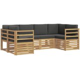  Sekcijska garnitura 6 pcs Bijela i antracit 245 x 126,5 x 73 cm | shoptok.hr
