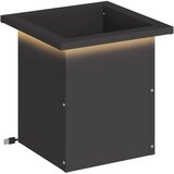  Vrtna posuda za sadnju s LED svjetlom Crna 30 x 30 x 30 cm Slike
