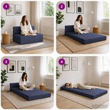 SOFA na razvlačenje Plava 70 x 72 x 60 cm Tkanina | shoptok.hr