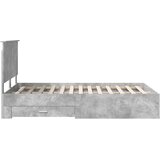  Krevetna konstrukcija s ladicama Betonski sivi 120 x 190 cm Slike