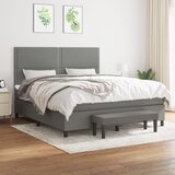The Living Store Box spring postelja z vzmetnico temno siva 160x200 cm blago - Box Spring Postelja, (21515130) Cene