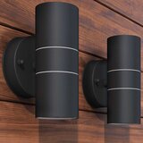  Vrtna LED Zidna Svjetiljka 2 kom Nehrđajući Čelik | shoptok.hr
