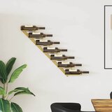  Zidni stalak za vino za 7 boca zlatni metalni | shoptok.hr
