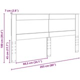  Uzglavlje s uzglavljem Bijelo 200 cm Konstruirano drvo | shoptok.hr