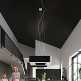 Nice Lamps Crna viseća svjetiljka sa staklenim sjenilom/s tekstilnim sjenilom Piano – | shoptok.hr