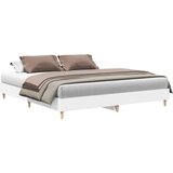 Maison Chic Posteljni okvir - Dvoposteljna postelja - Zakonska postelja brez vzmetnice bela 160x200 cm inženirski les-J3753, (21765920) | Shoptok.si
