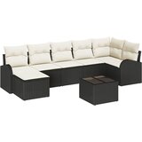 vidaXL Kavčna garnitura z blazino 8 pcs Črna poli ratan, (5000153272) | Shoptok.si