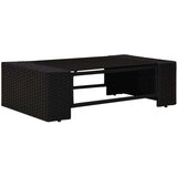 Poli 5-dijelna vrtna garnitura od poliratana crna | shoptok.hr