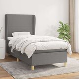  Box spring postelja z vzmetnico temno siva 80x200 cm blago, (20790030) Cene