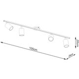  Stropna svetilka LEMMI 4L bela, (21347516) | Shoptok.si