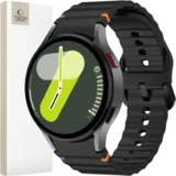 silikonski športni ovitek za samsung galaxy watch 4/5/6/7 fe črn, (21974487)
