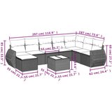 vidaXL 9-dijelni set vrtnih sofa s jastucima poliratan smeđi | shoptok.hr