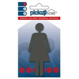 Home nalepka pickup 3D (motiv: ženska, višina: 10 cm, sive barve) Cene