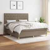 Maison Chic Box spring postelja - Vzmetna postelja z vzmetnico taupe 180x200 cm blago SL2138, (21889037) | Shoptok.si