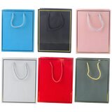 GIFT Darilna vrečka z zlatim okvirjem mešanih barv 23 x 18 x 10 cm | Shoptok.si