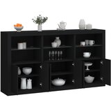 vidaXL Komoda z LED lučkami črna 181,5x37x100 cm Cene