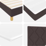  Boxspring postelja z vzmetnico - Temno rjava, 140x190 cm, Tkanina, (22051501) | Shoptok.si