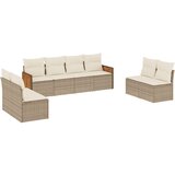  The Living Store Vrtna sedežna garnitura 8-delna z blazinami bež poli ratan - Vrtna Sedežna Garniture, (21452395) | Shoptok.si