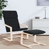  Stolica za opuštanje od tkanine crna | shoptok.hr