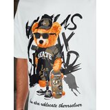 DStreet T-shirt męski z nadrukiem biały | shoptok.hr