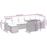  8-dijelni set vrtnih sofa od poliratana s jastucima bež | shoptok.hr