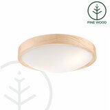  stropna svetiljka natural slim 2xE27/60W/230V, prečnika 37 cm, u dekoru borovine | Eponuda.com