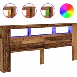  LED uzglavlje boja drva 220x18,5x103,5 cm konstruirano drvo | Eponuda.com