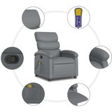  Masažni naslonjač od umjetne kože sivi | shoptok.hr
