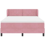  Krevet s opruga kutije Ružičasta 160 x 200 cm Baršun | shoptok.hr