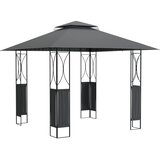  Sjenica s krovom antracit 300 x 300 x 270 čelična | shoptok.hr