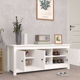 Ormarić Omarica za čevlje bela 110x38x45,5 cm trdna borovina, (20809476) | Shoptok.si