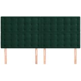  Uzglavlje tamnozeleno 180x5x118/128 cm baršunasto | shoptok.hr