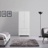 Bessagi Home Garderobna Omara Milo, Bela, Klasična Vrata | Shoptok.si